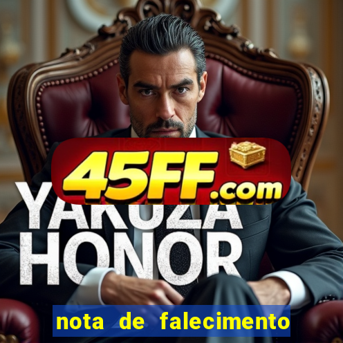 nota de falecimento a tribuna santos hoje